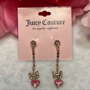 💕Juicy Couture Pink Rhinestone Earrings